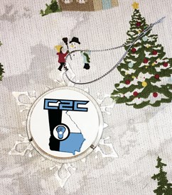 OR-C Custom Logo Snowflake Lacrosse Ornament